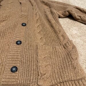 American Eagle Outfitters Tan Cable Knit Cardigan
